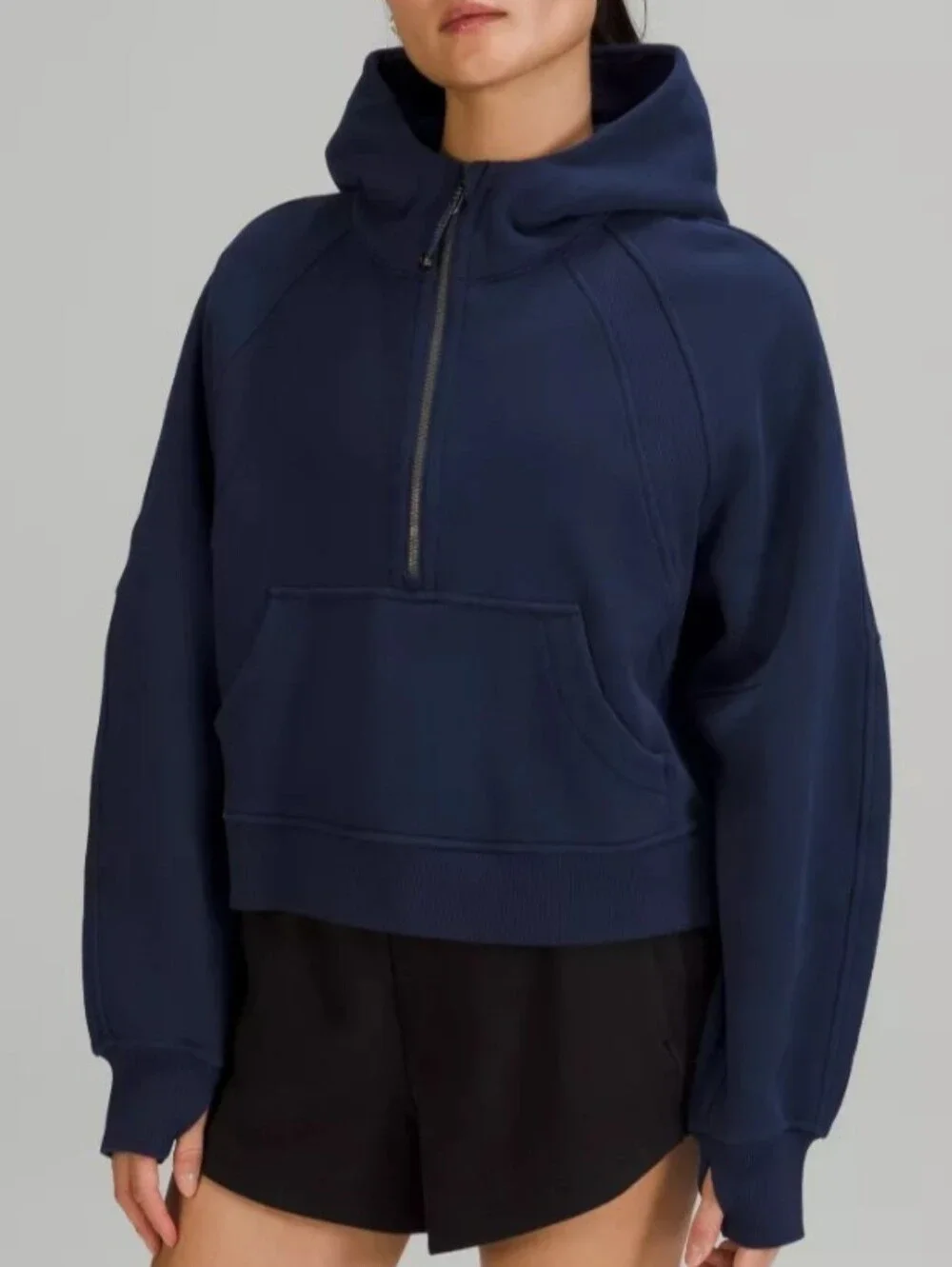 Lululemon Scuba Oversized Half Zip Cropped Hoodie Jacket Pullover XS/S